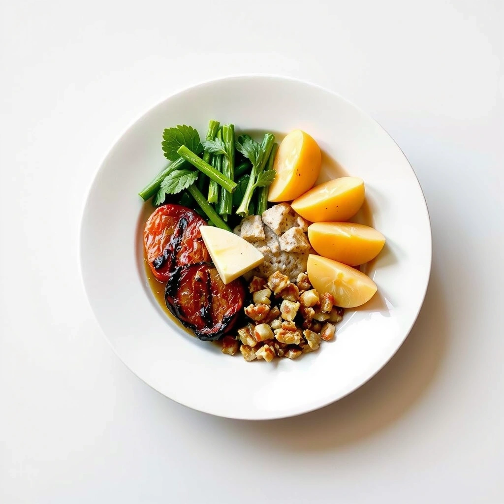 Ausgewogene Ernährung mit frischen Zutaten